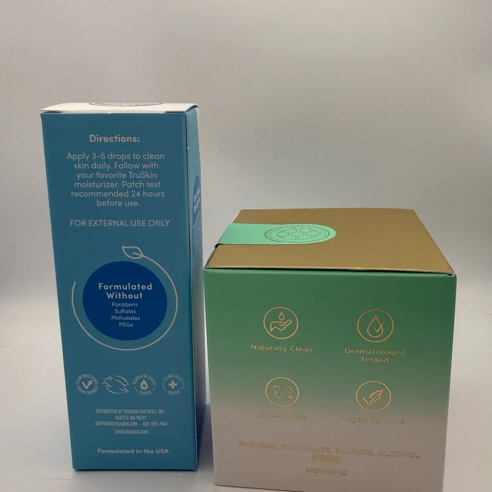 TruSkin Hyaluronic Acid Facial Serum + Fortify Barrier Cream Bundle | NEW Sealed